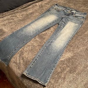 American eagle slim boot distressed jean 8 regular inseam